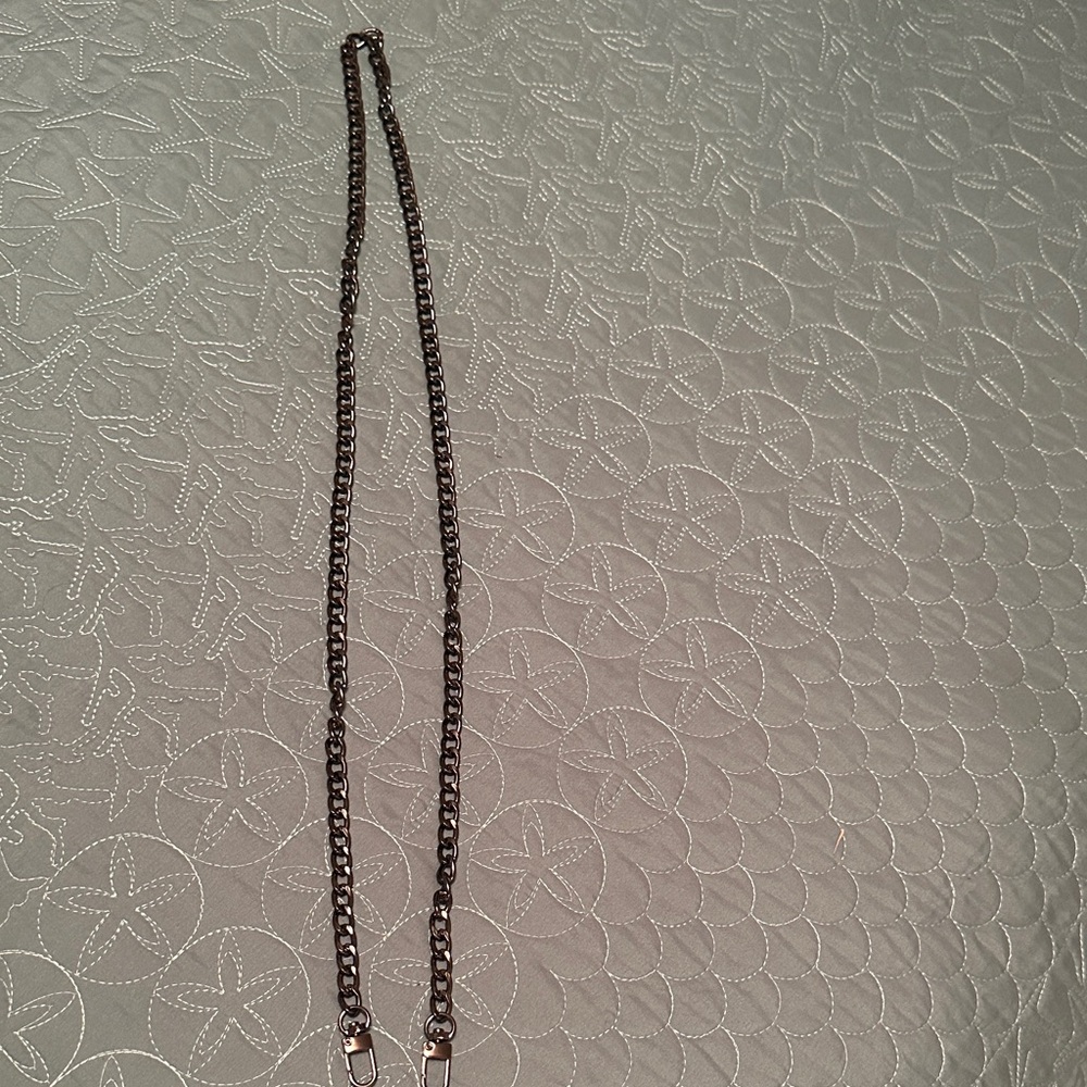 Gunmetal bag chain strap size 47 inches